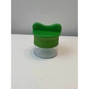 Green Plastic Onion & Vegetable Chopper With Stainless Steel Blades